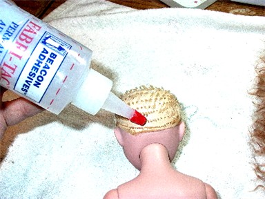 Applying mohair to your custom OOAK Doll